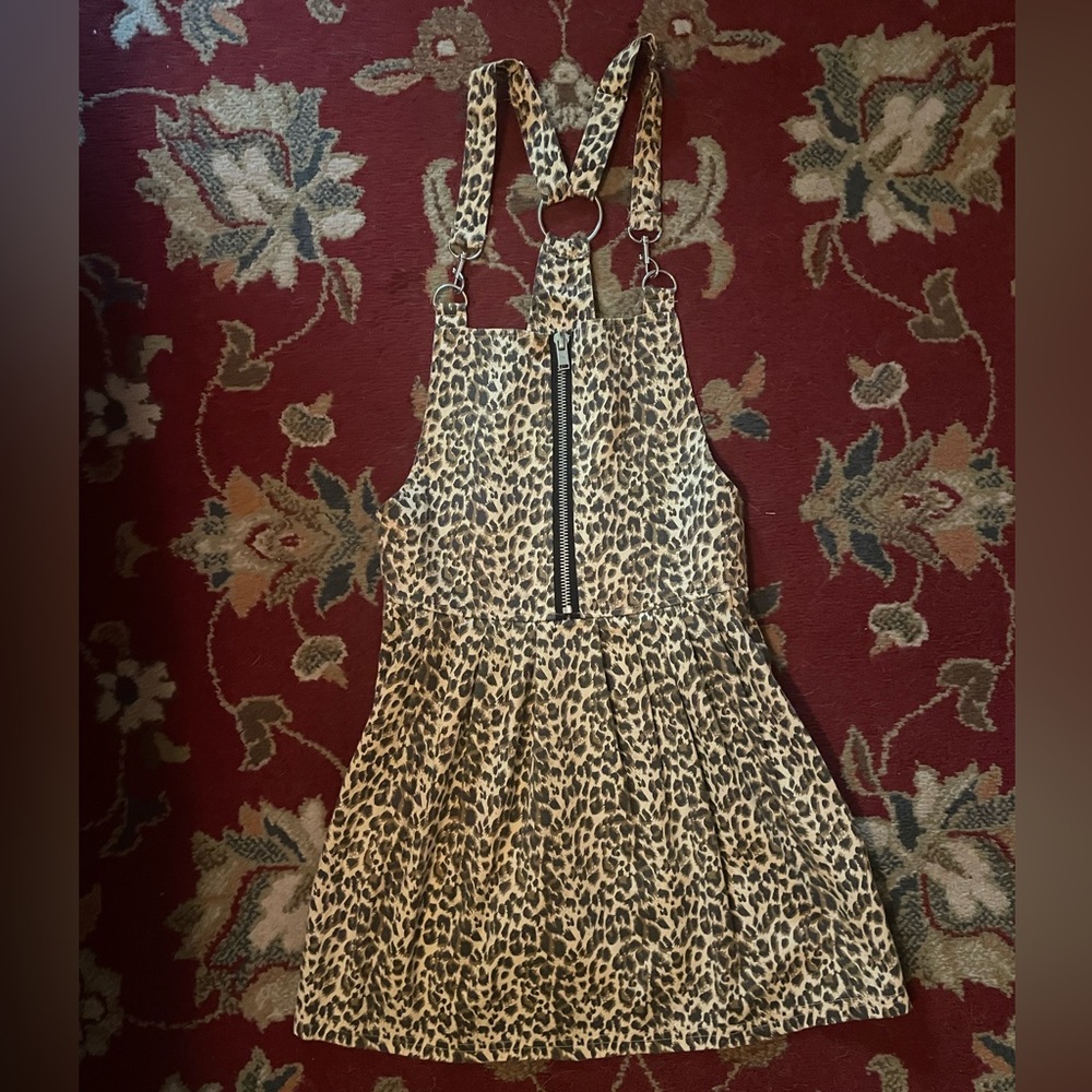 Cheetah Print Overall Dress